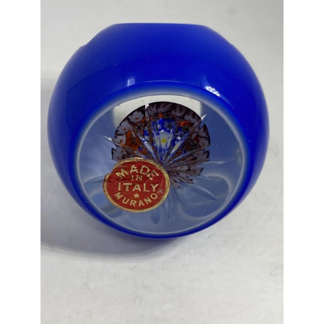 Traditional Vintage Murano Glass Baccarat Style Paperweight For Sale - Image 3 of 4