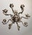 Cream Vintage Louis XV Silvered Hand-Painted Carved Wood Eight-Arm Chandelier with Floral Motifs, Italy, 1920s For Sale - Image 8 of 18