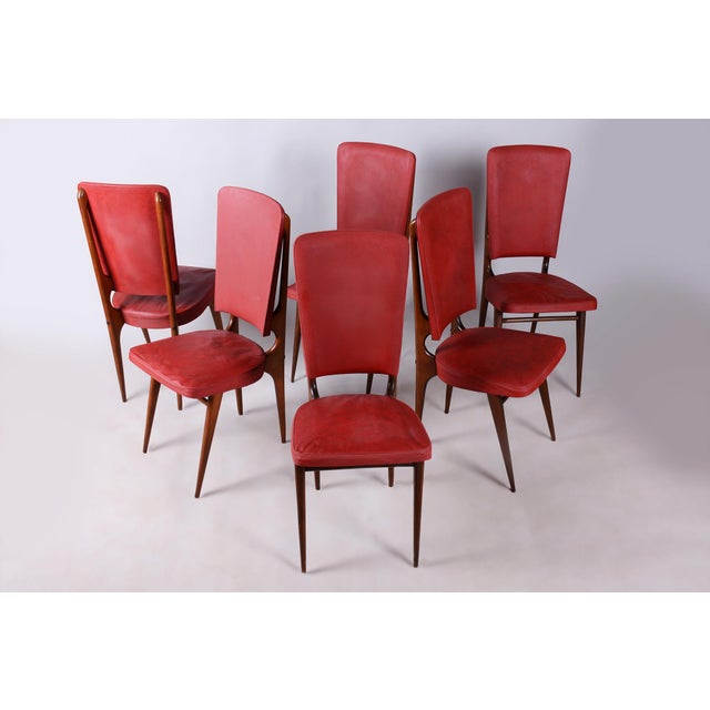Vintage French Art Deco Chairs by Jules Leleu for Stella, 1940s, Set of 6 For Sale - Image 15 of 15