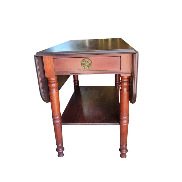 Mid 19th Century Flame Mahogany Drop Leaf Table For Sale - Image 5 of 12