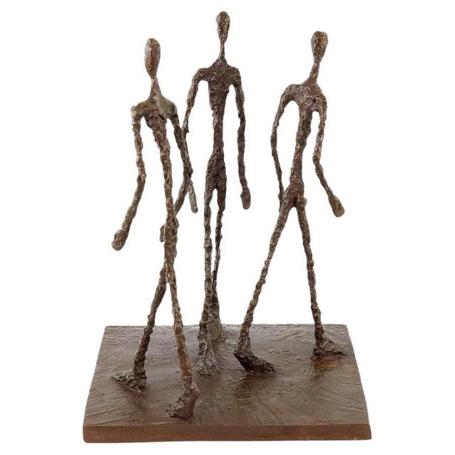 Modern Dark Patinated Figurative Sculpture, Bronze For Sale - Image 8 of 8