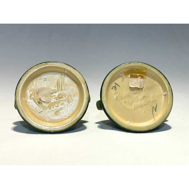 Mid 20th Century Pair of Roseville Candle Holders For Sale In Phoenix - Image 6 of 8