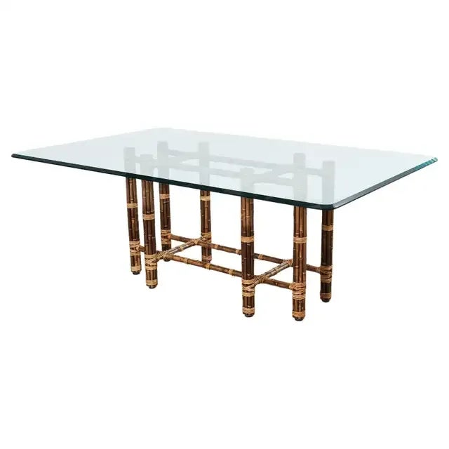 McGuire Organic Modern Bamboo Rectangular Dining Table For Sale - Image 13 of 13