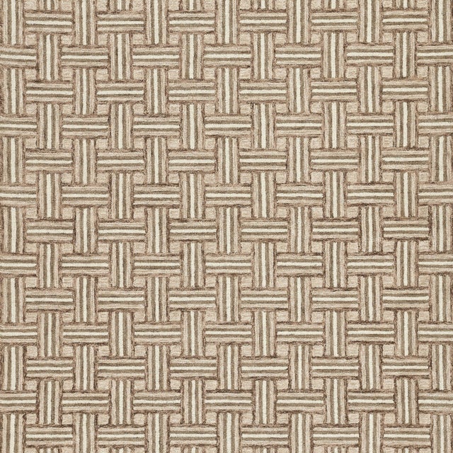 Erin Gates by Momeni Abbot Neutral Basket Pattern Wool Rug 8' X 10' For Sale - Image 10 of 11
