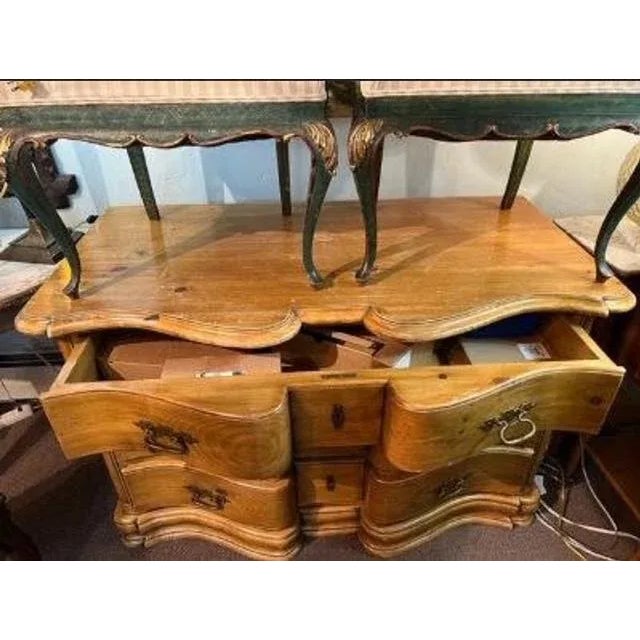Wood Late 19th Century Serpentine Chest of Drawers For Sale - Image 7 of 7