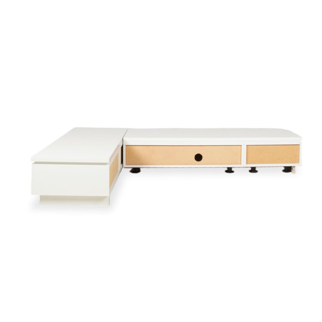 Cube Wooden Sideboard in White from Lübke For Sale - Image 16 of 17