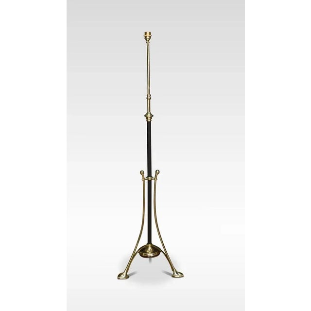 Art Nouveau Brass Floor Lamp, 1890s For Sale - Image 5 of 5