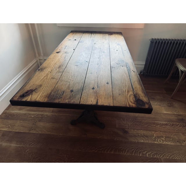 Ralph Lauren Vintage Salvaged Wood and Cast Iron Table Attributed to Ralph Lauren For Sale - Image 4 of 6