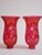 Victorian Cranberry Glass Uricane Lamp Shades-a Pair For Sale - Image 3 of 12