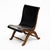 Black Pair of Mid-Century Black Leather and Wood Lounge Chairs by Valenti For Sale - Image 8 of 9