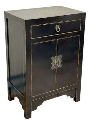 Asian Mini Black Lacquer Chest