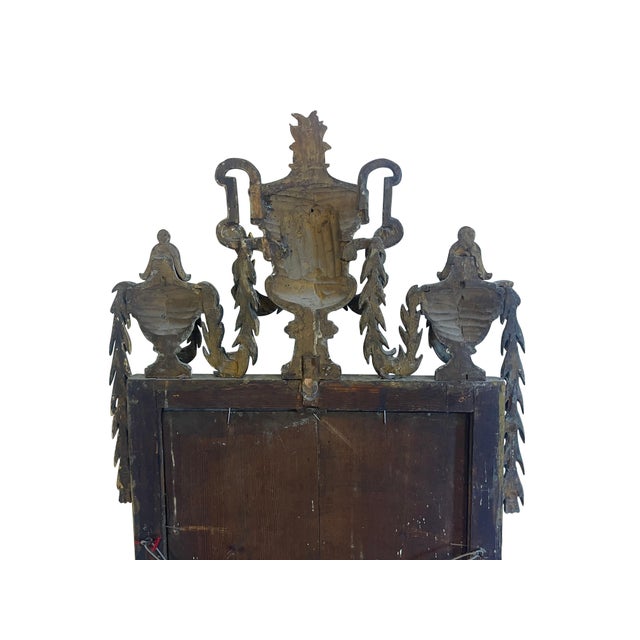Wood Silvered and Giltwood Swedish Neoclassical Mirror with Original Glass For Sale - Image 7 of 18
