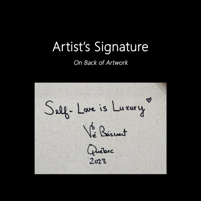 Self-Love Is Luxury - Soft Abstract Floral Landscape Original Artwork by Vè Boisvert For Sale - Image 9 of 9