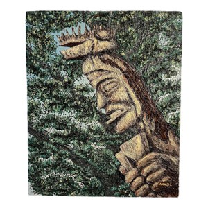1959 Andrew William Vachon s.j. "The Salmon Woman" Oil Canvas Impasto Painting