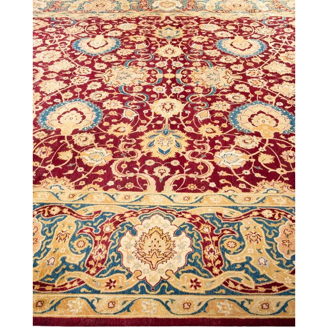 Solo Rugs Mogul, One-of-a-Kind Hand-Knotted Area Rug in Red, 8' 1" x 10' 9" For Sale - Image 4 of 8
