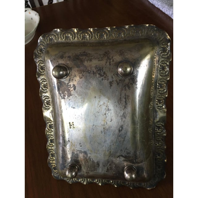Antique Silver Plated Brass Basket For Sale - Image 11 of 18