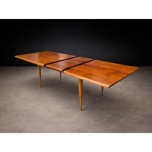 Mid-Century Modern Extendable Brazilian Modern Dining Table in Caviúna Wood by Giuseppe Scapinelli, 1950s - Lot 628 For Sale - Image 3 of 15