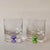 Vintage Krosno Handblown Bubble Base Rocks Glasses – Polish Glassware Purple & Green - Set of 2 For Sale In Miami - Image 6 of 8