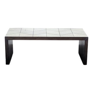 West Elm Mirrored Herringbone Coffee Table For Sale