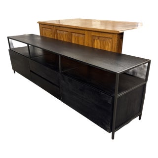 West Elm Industrial Storage Media Console For Sale