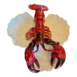 Vintage Large Pre-1960's “Agatha Christie” Majolica Lobster Platter