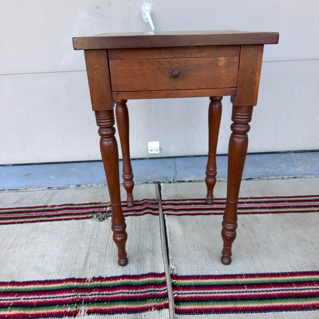 Antique Sheraton Walnut One-Drawer Side Table, Pennsylvania, Circa 1830s For Sale - Image 13 of 13