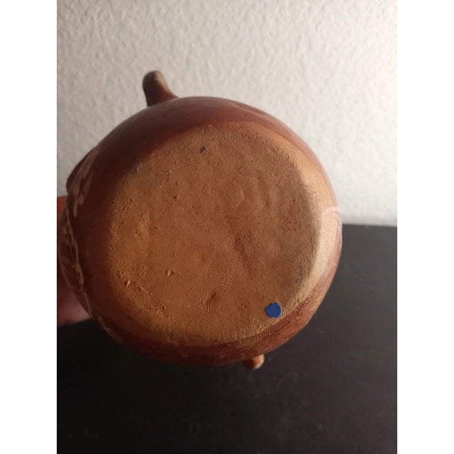 Ceramic 1940s Peruvian Quinua Clay Harvest Peacock Vase For Sale - Image 7 of 9