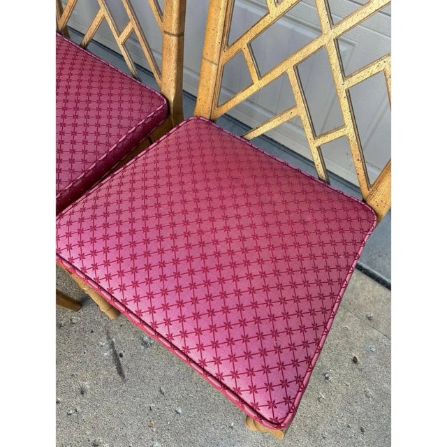 Chinoiserie Chinoiserie Fretwork Style Dining Chairs by Century Furniture - Set of 6 For Sale - Image 3 of 9