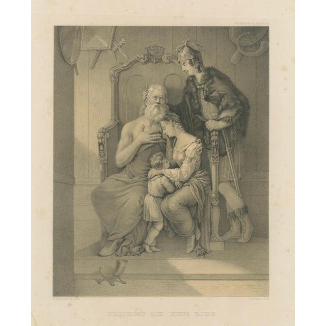 After Pehr Wickenberg, Frithiof and King Ring, 1850, Lithograph For Sale - Image 3 of 10