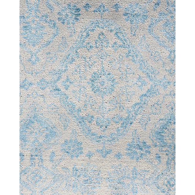 Traditional Ikat, One-of-a-Kind Hand-Knotted Area Rug - Beige, 9' 0" x 12' 2" For Sale - Image 3 of 8