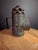 Antique Tin Bullseye Candle Lantern Crimped Top Green Painted Belt Lamp For Sale - Image 9 of 18