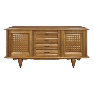Light Oak Sideboard with Diamond Points, 1950s For Sale
