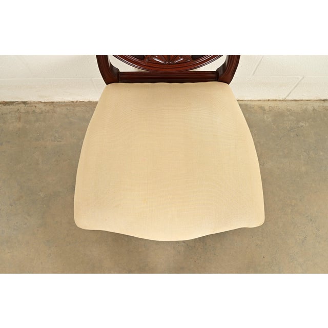 Baker Furniture Historic Charleston Federal Mahogany Shield Back Side Chair or Dining Chair For Sale In South Bend - Image 6 of 13