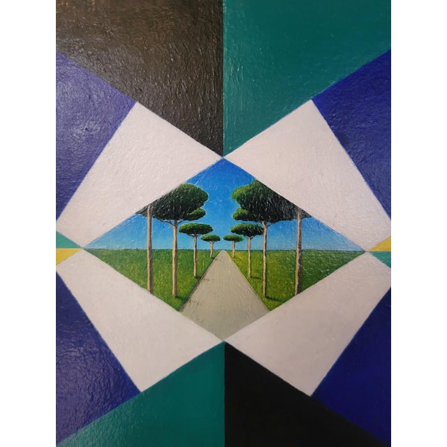 Adolfo De Turris, Composition with Landscape, 2020, Plywood and Pine, Framed For Sale - Image 4 of 6