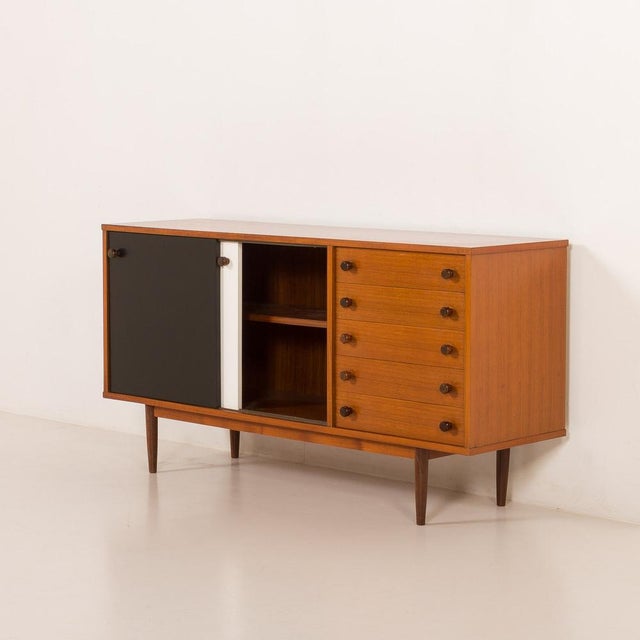 Vintage Teak Sideboard in the style of Charlotte Perriand, 1970s For Sale - Image 6 of 18