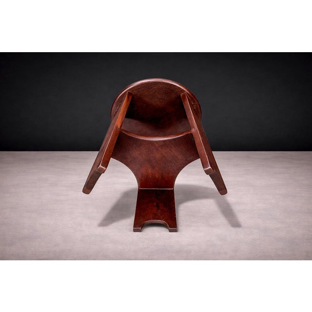 Mid-Century Modern Brazilian Mid-Century Three Legged Round Stool in Hardwood, Cimo For Sale - Image 3 of 11