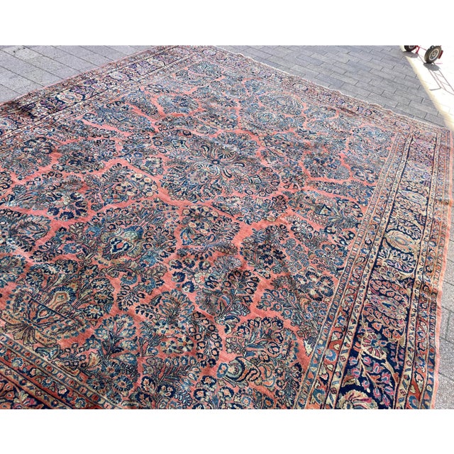Early 20th Century Antique Persian Sarouk Carpet, Garden Design For Sale - Image 5 of 12