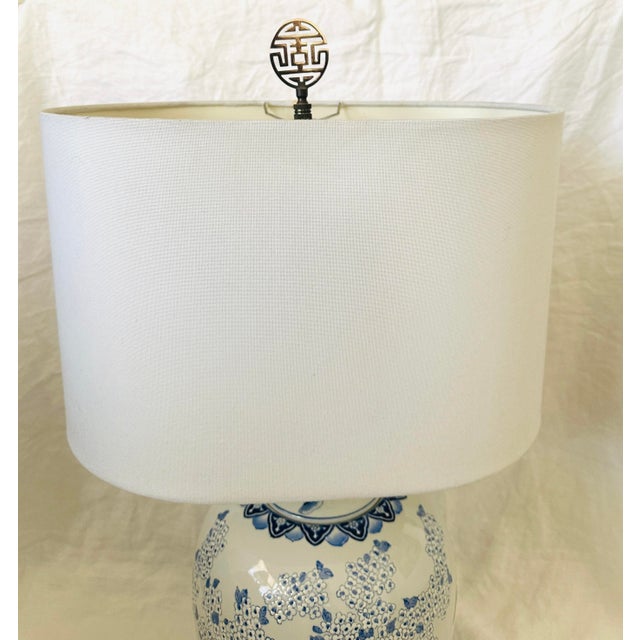 Blue & White Chinoiserie Table Lamp For Sale - Image 11 of 12