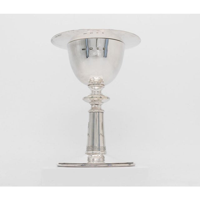Elizabeth Ii Sterling Silver Chalice & Paten, London, 1985, Set of 2 For Sale - Image 11 of 11