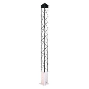 Italian Postmodern Black Metal and Sheet Metal Stone Effect Floor Lamp, 1980s