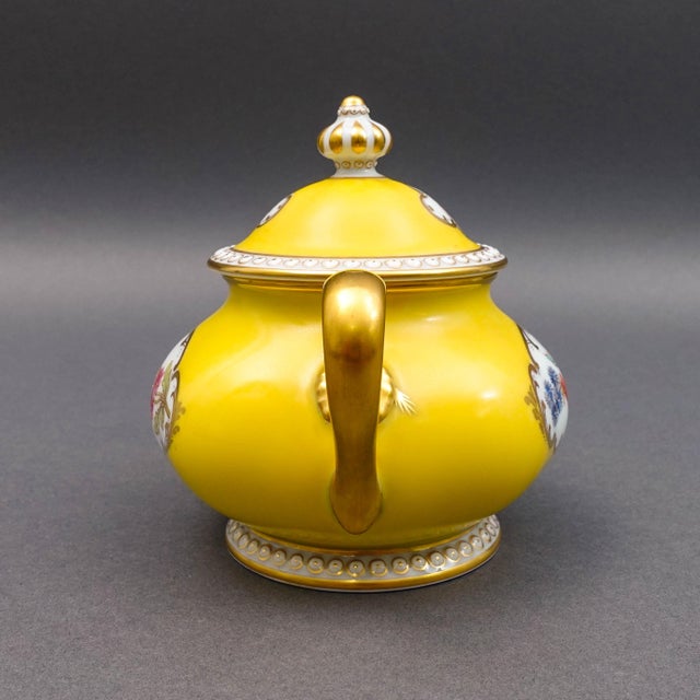Mid 20th Century Mid 20th Century Rosenthal Bavaria Dresden Yellow Gold Gilt Floral Porcelain Sugar Bowl For Sale - Image 5 of 9