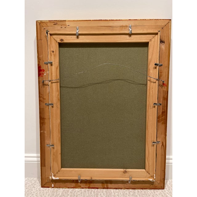 Beautiful Unique Vintage Framed Painting "Solitude" For Sale - Image 4 of 4