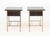 Pair of Paul McCobb for Calvin "Irwin Collection" Nightstands, each with ebonized wood top and two drawers on brass frame,...
