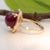 12Ct Star Ruby Ring With Earth-Mined Diamond Accents in Solid 14k Gold, 13x11mm, Size 6.75 For Sale - Image 9 of 9