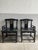 Set of 19th Century Chinese Chairs in Lacquered Black Wood with Gilt Decoration, 1890s For Sale - Image 3 of 10