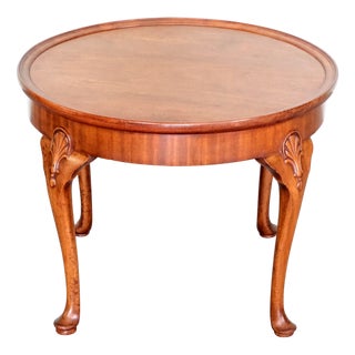 Brown Walnut Round Side Table from Waring & Willow, 1930s For Sale