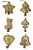 Indian Royal Collection | Mini Gold Zardozi Christmas Ornaments - Set of 6 For Sale - Image 3 of 5