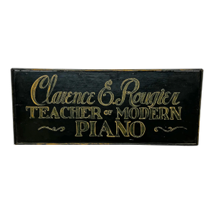 Early 20th Century Piano Teacher Sign Board