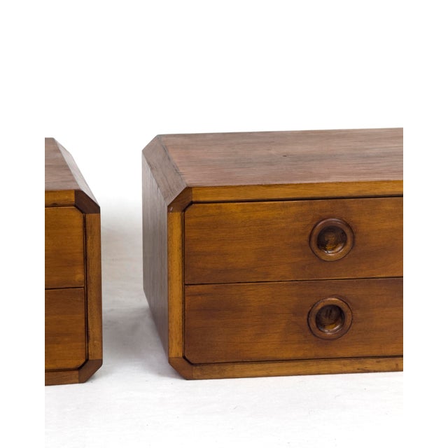 1960s Mid-Century Danish Floating Wall-Hung Nightstands, 1960s, Set of 2 For Sale - Image 5 of 7