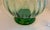 Mid 20th Century Vintage Art Deco Green Glass Ribbed Vase For Sale - Image 5 of 11